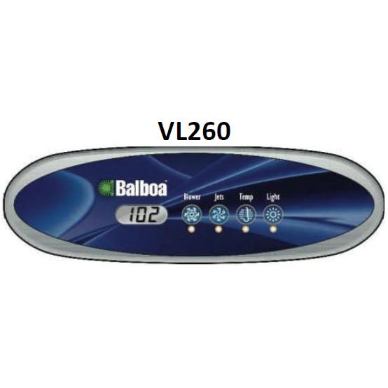 Balboa Topside Control Panel VL260 - For many spa brands. (e.g. Viking Spa ...